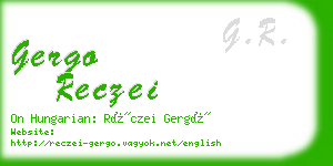 gergo reczei business card